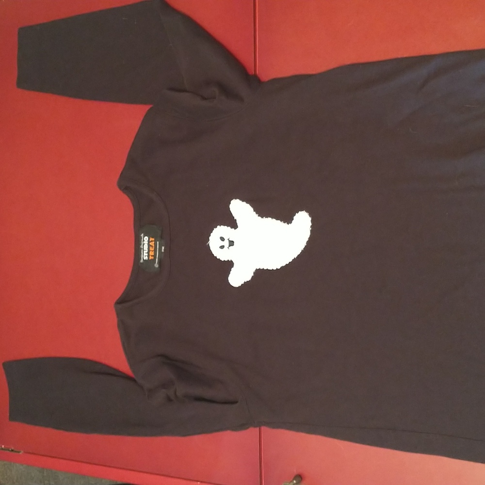 HALLOWEEN Long Sleeved Sequined Ghost Shirt